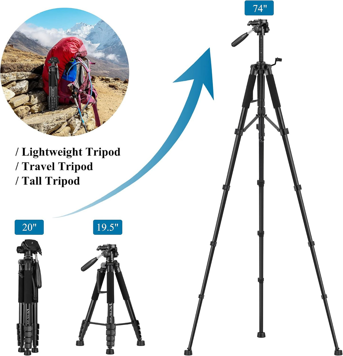 Pro Travel Camera Tripod