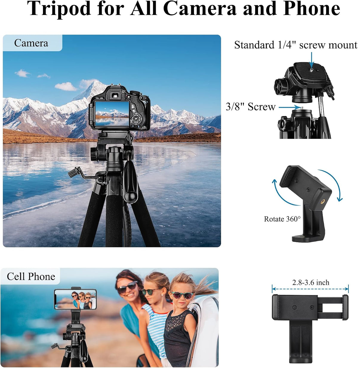 Pro Travel Camera Tripod